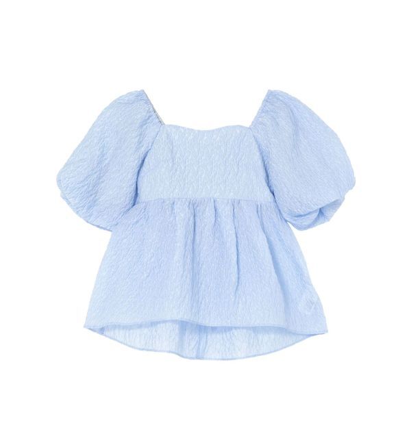 CALNAMUR「2WAY VOLUME SLEEVE JAQUARD BL/2WAYボリュームスリーブジャガードブラウス」|シャツ・ブラウス|