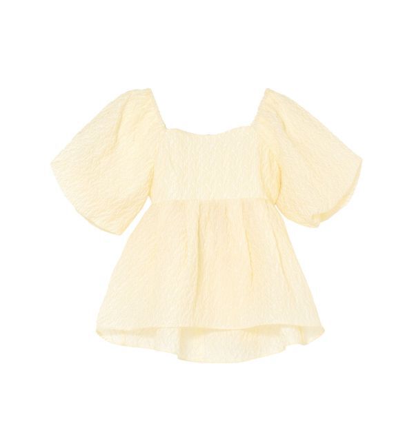 CALNAMUR「2WAY VOLUME SLEEVE JAQUARD BL/2WAYボリュームスリーブジャガードブラウス」|シャツ・ブラウス|