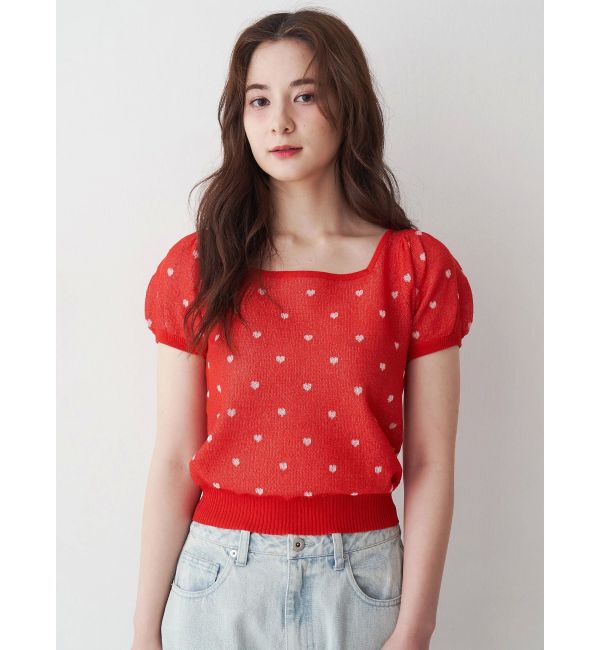 CALNAMUR「ハートジャガードコンパクトニット」|ニット・セーター|