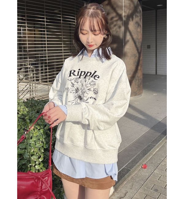 dazzlin「フラワーロゴスウエットトップス」|スウェット・ジャージ|