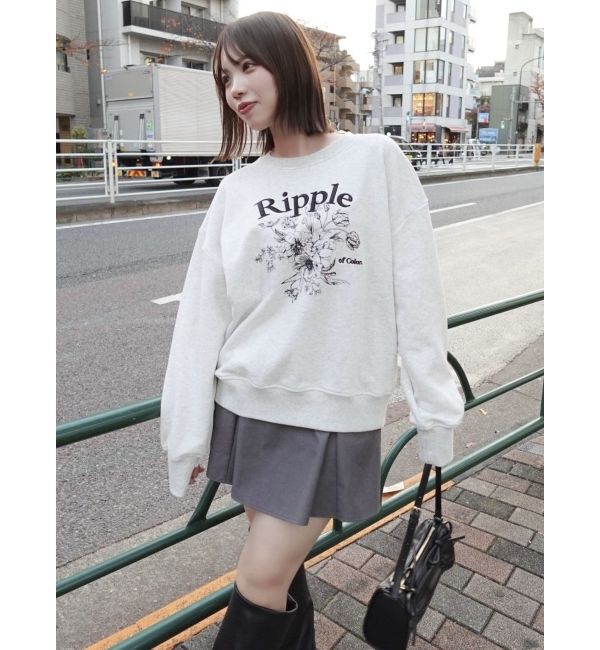 dazzlin「フラワーロゴスウエットトップス」|スウェット・ジャージ|