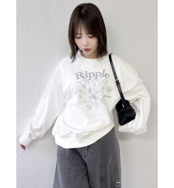 dazzlin「フラワーロゴスウエットトップス」|スウェット・ジャージ|