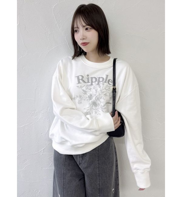 dazzlin「フラワーロゴスウエットトップス」|スウェット・ジャージ|