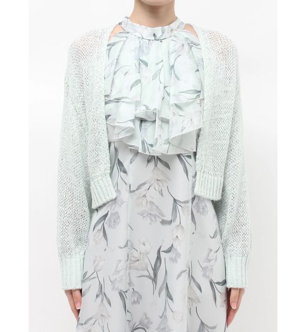 MERCURYDUO「透かし編みラメ混ボレロカーディガン」|カーディガン|