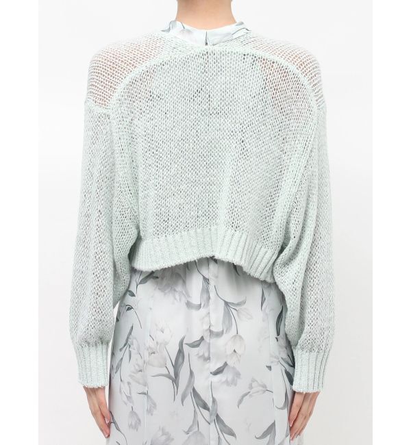 MERCURYDUO「透かし編みラメ混ボレロカーディガン」|カーディガン|