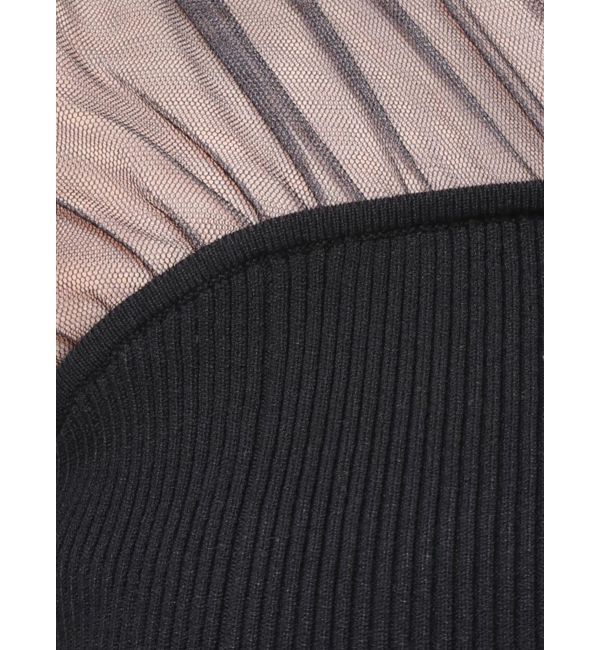 MERCURYDUO「チュールギャザー使いニット」|ニット・セーター|