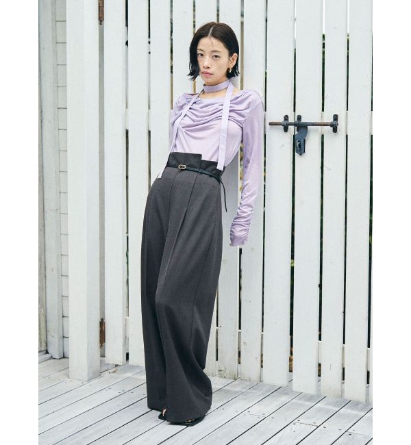 LAGUNAMOON「バイカラーベルトパンツ」|その他|