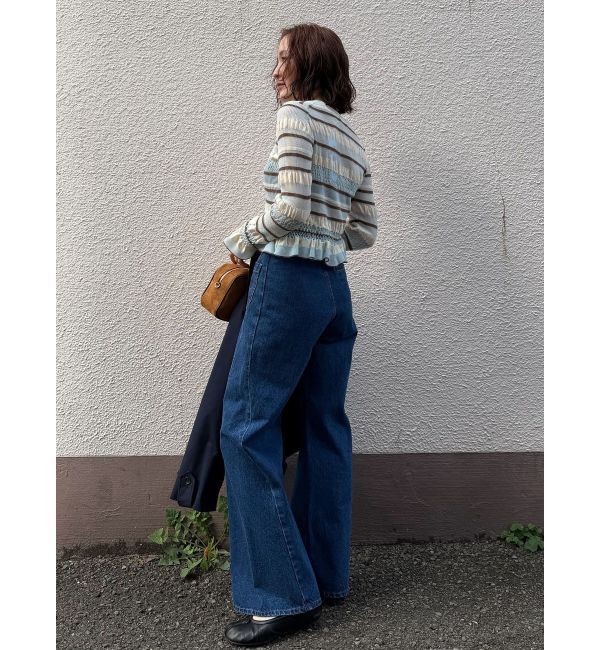 LAGUNAMOON「パッチポケットセミワイドデニムパンツ」|デニム|