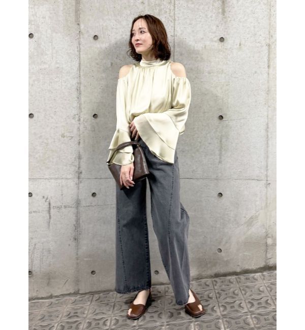 LAGUNAMOON「パッチポケットセミワイドデニムパンツ」|デニム|