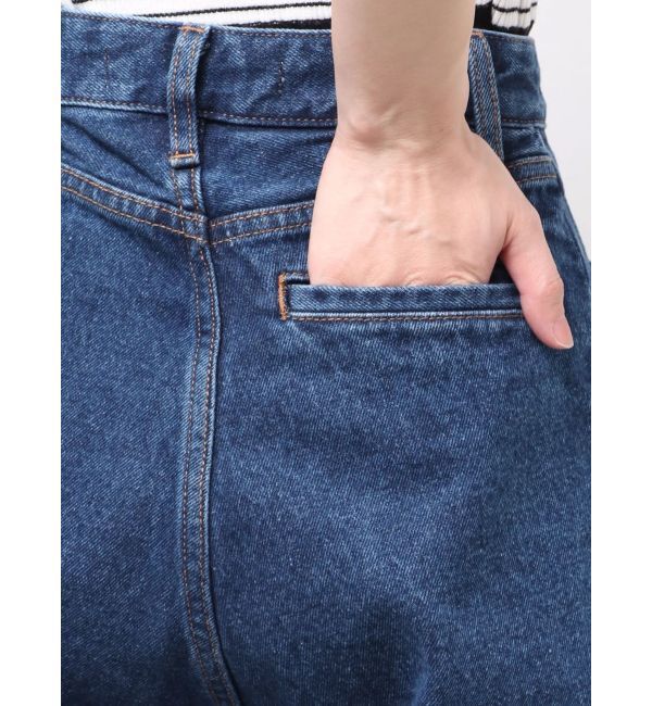 LAGUNAMOON「パッチポケットセミワイドデニムパンツ」|デニム|