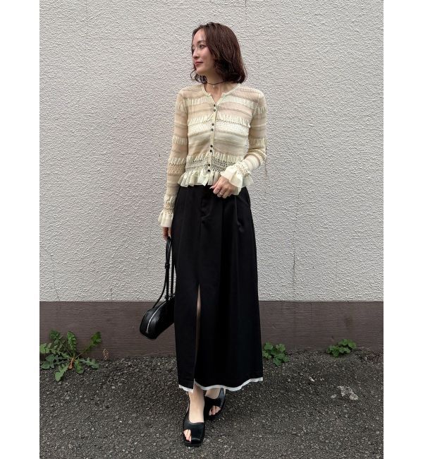 LAGUNAMOON「シアーボーダーカーデプルオーバー」|ニット・セーター|