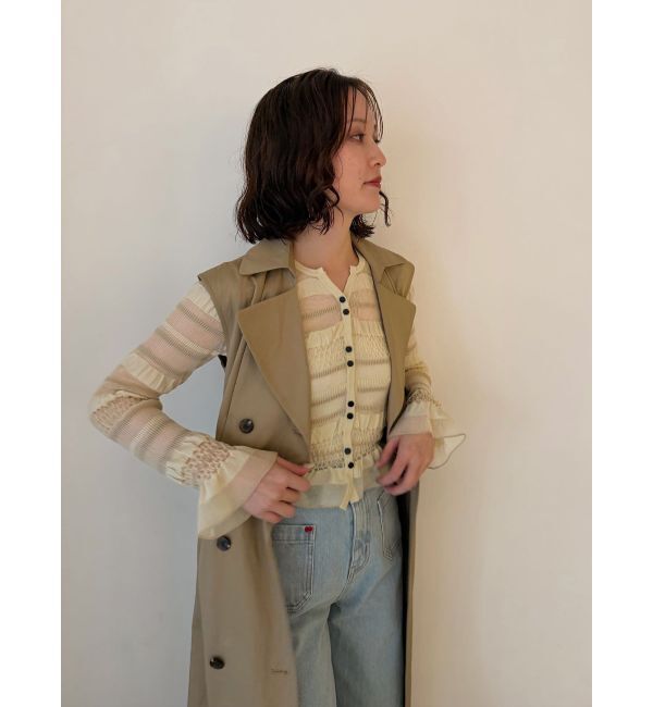 LAGUNAMOON「シアーボーダーカーデプルオーバー」|ニット・セーター|