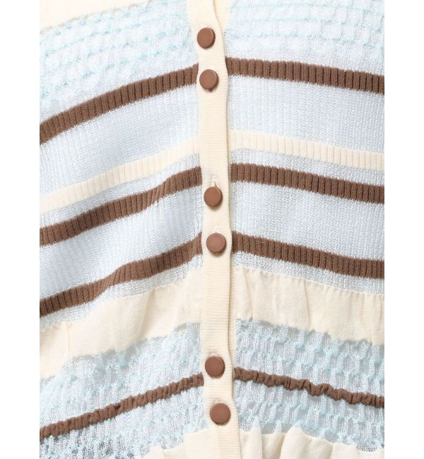 LAGUNAMOON「シアーボーダーカーデプルオーバー」|ニット・セーター|