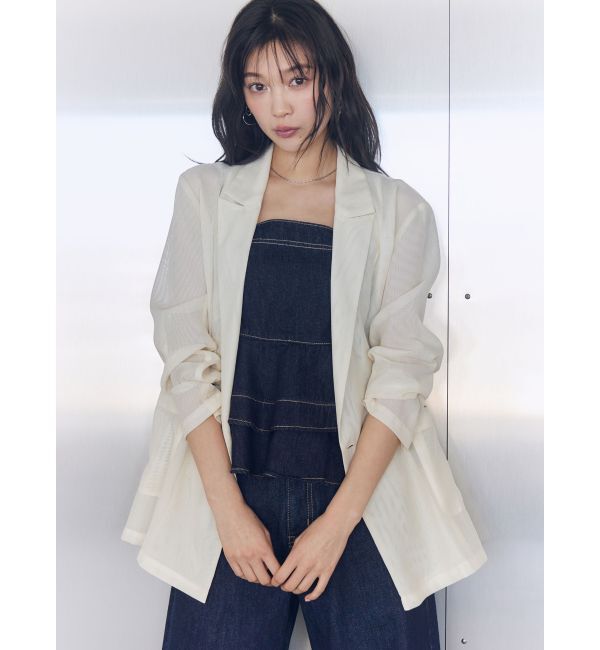 LAGUNAMOON「メッシュダブルテーラードジャケット」|テーラードジャケット|