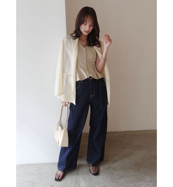 LAGUNAMOON「メッシュダブルテーラードジャケット」|テーラードジャケット|