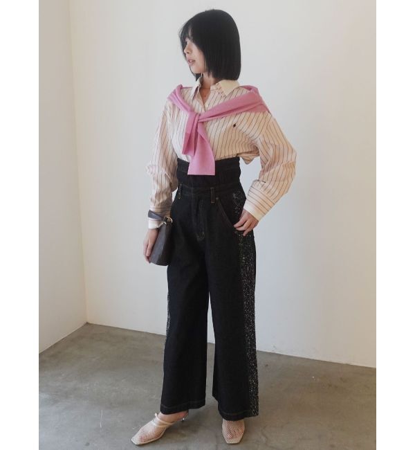 LAGUNAMOON「メタルボタンシアーニットカーディガン」|カーディガン|