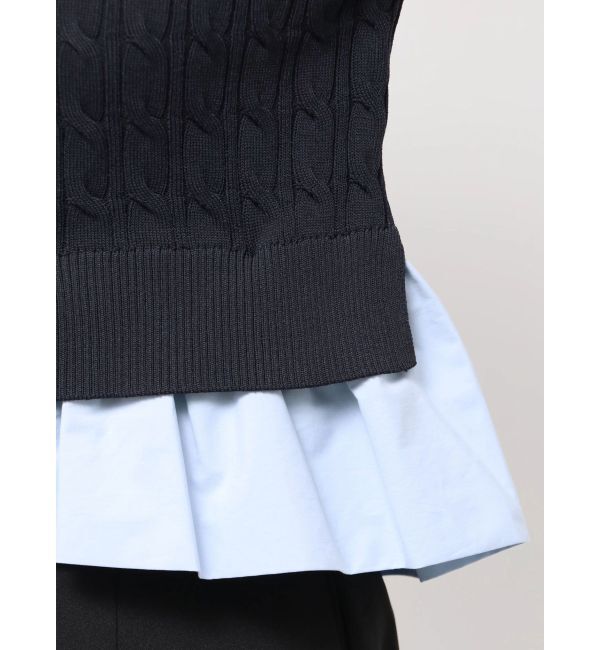 LAGUNAMOON「デタッチャブルペプラムニットカーディガン」|カーディガン|