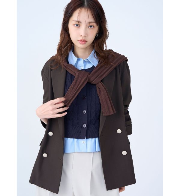 LAGUNAMOON「デタッチャブルペプラムニットカーディガン」|カーディガン|