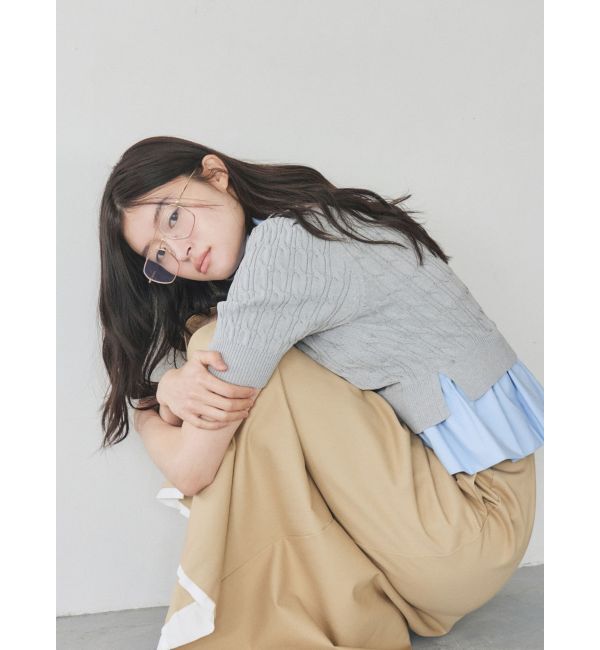 LAGUNAMOON「デタッチャブルペプラムニットカーディガン」|カーディガン|