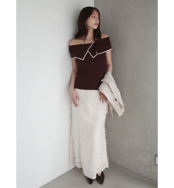 LAGUNAMOON「カットジャガードナロースカート」|スカート|
