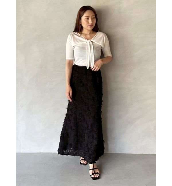 LAGUNAMOON「カットジャガードナロースカート」|スカート|