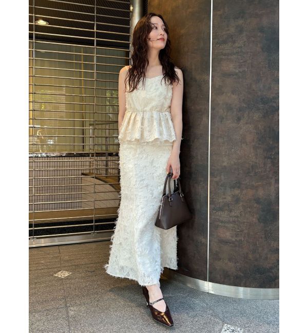 LAGUNAMOON「カットジャガードナロースカート」|スカート|