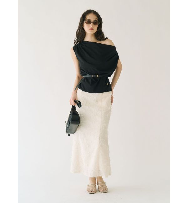 LAGUNAMOON「カットジャガードナロースカート」|スカート|