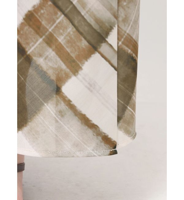 LAGUNAMOON「チェックガラドレープワンピース」|ワンピース|