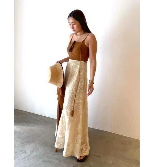 LAGUNAMOON「メッシュコンビニットドッキングワンピ-ス」|ワンピース|