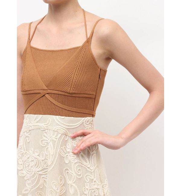 LAGUNAMOON「メッシュコンビニットドッキングワンピ-ス」|ワンピース|