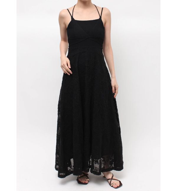 LAGUNAMOON「メッシュコンビニットドッキングワンピ-ス」|ワンピース|