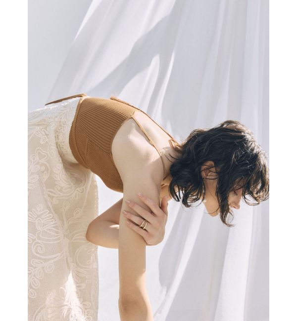 LAGUNAMOON「メッシュコンビニットドッキングワンピ-ス」|ワンピース|