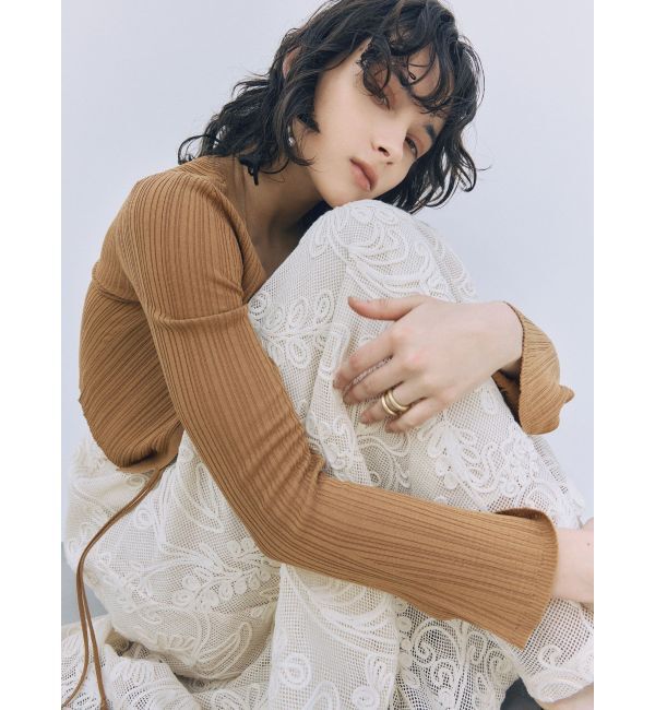 LAGUNAMOON「メッシュコンビニットドッキングワンピ-ス」|ワンピース|