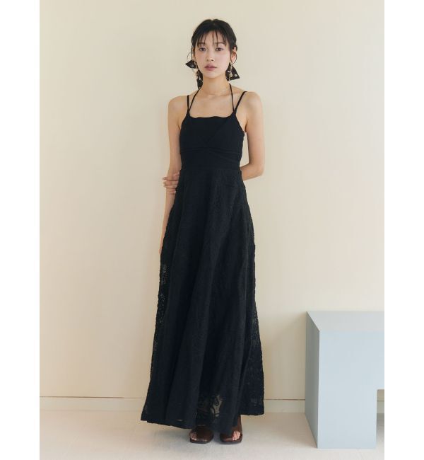 LAGUNAMOON「メッシュコンビニットドッキングワンピ-ス」|ワンピース|