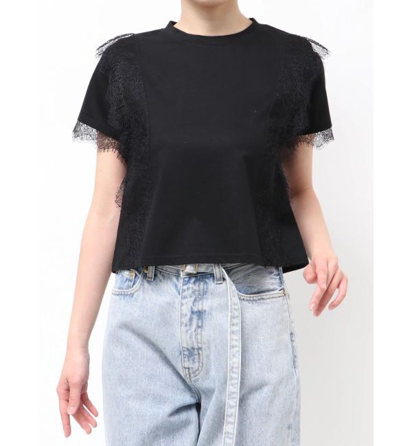 LAGUNAMOON「レースドッキングTシャツ」|Tシャツ・カットソー|