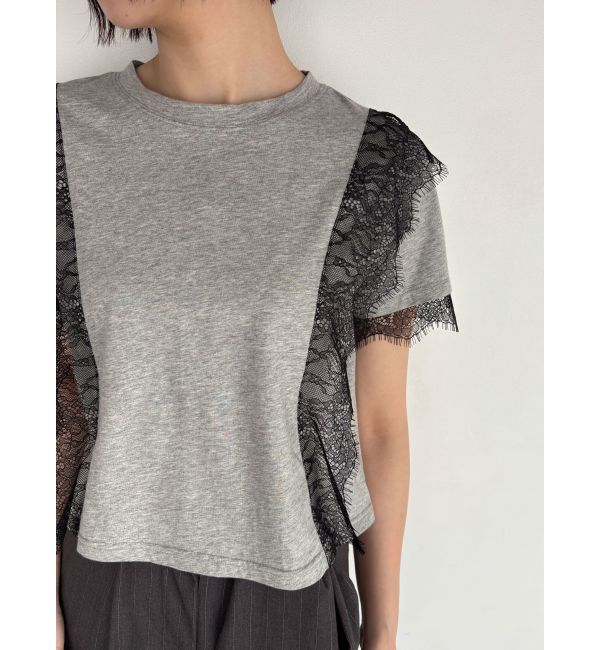 LAGUNAMOON「レースドッキングTシャツ」|Tシャツ・カットソー|