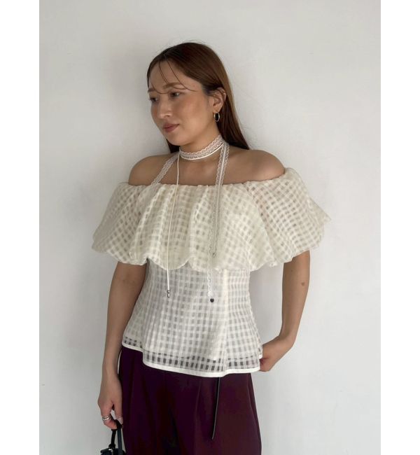 LAGUNAMOON「オフショルペプラムブラウス」|シャツ・ブラウス|