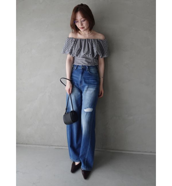 LAGUNAMOON「オフショルペプラムブラウス」|シャツ・ブラウス|