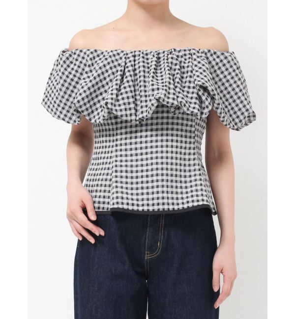 LAGUNAMOON「オフショルペプラムブラウス」|シャツ・ブラウス|