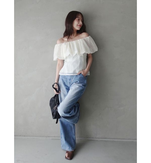 LAGUNAMOON「オフショルペプラムブラウス」|シャツ・ブラウス|