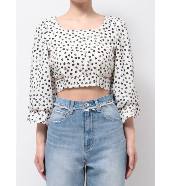 GYDA「BACKリボンスクエアネックブラウス」|シャツ・ブラウス|