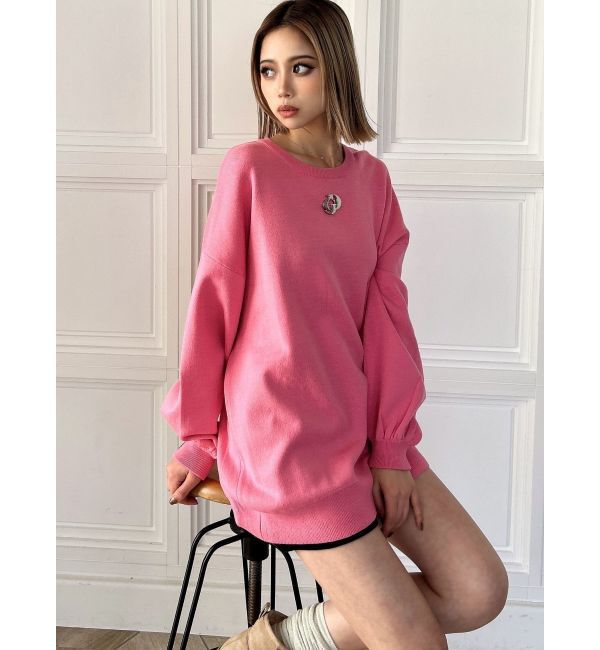 GYDA「GDロゴLOOSEモチーフニットトップス」|ニット・セーター|