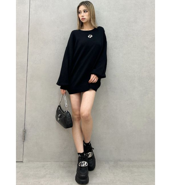 GYDA「GDロゴLOOSEモチーフニットトップス」|ニット・セーター|