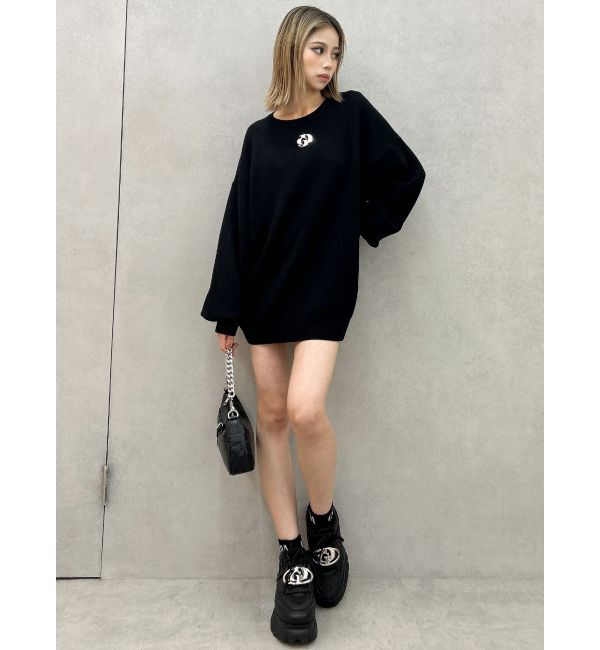 GYDA「GDロゴLOOSEモチーフニットトップス」|ニット・セーター|