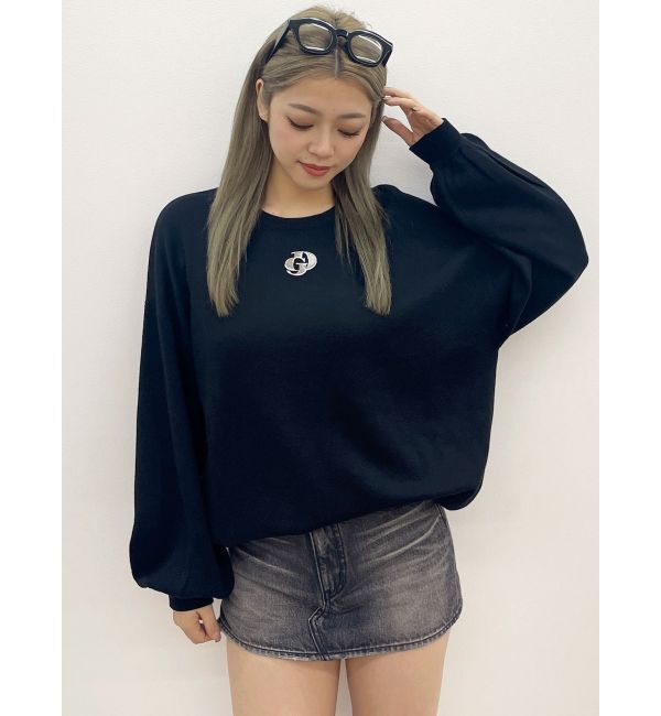 GYDA「GDロゴLOOSEモチーフニットトップス」|ニット・セーター|