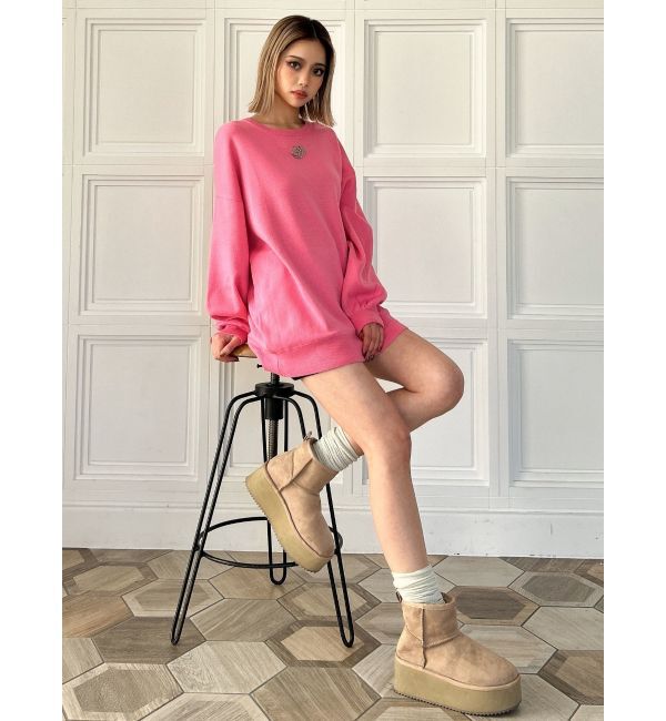 GYDA「GDロゴLOOSEモチーフニットトップス」|ニット・セーター|