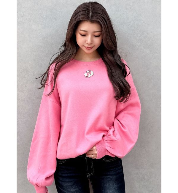 GYDA「GDロゴLOOSEモチーフニットトップス」|ニット・セーター|