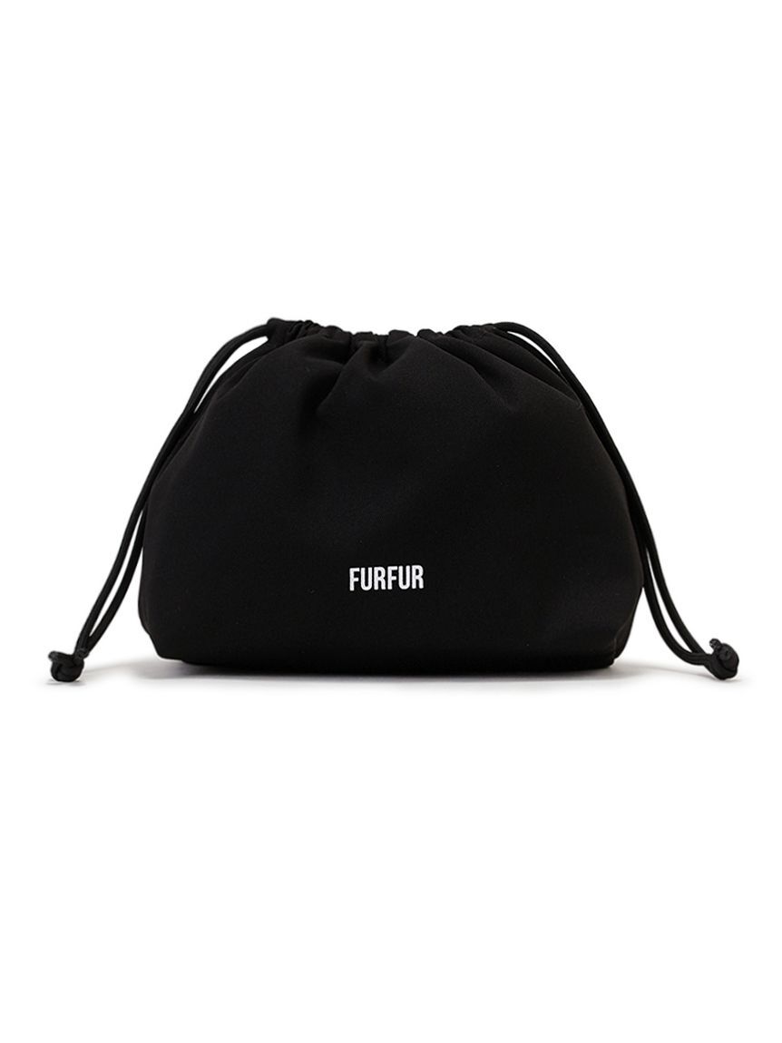 FURFUR「【WEB限定カラー】ロゴプリント巾着ポーチ」|ポーチ|