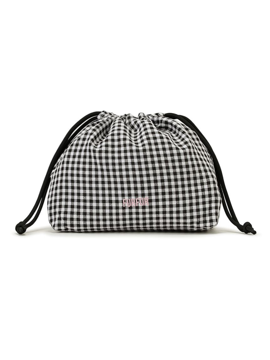 FURFUR「【WEB限定カラー】ロゴプリント巾着ポーチ」|ポーチ|