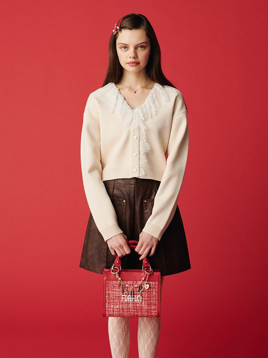 FURFUR「レザーライクショートパンツ」|デニム|